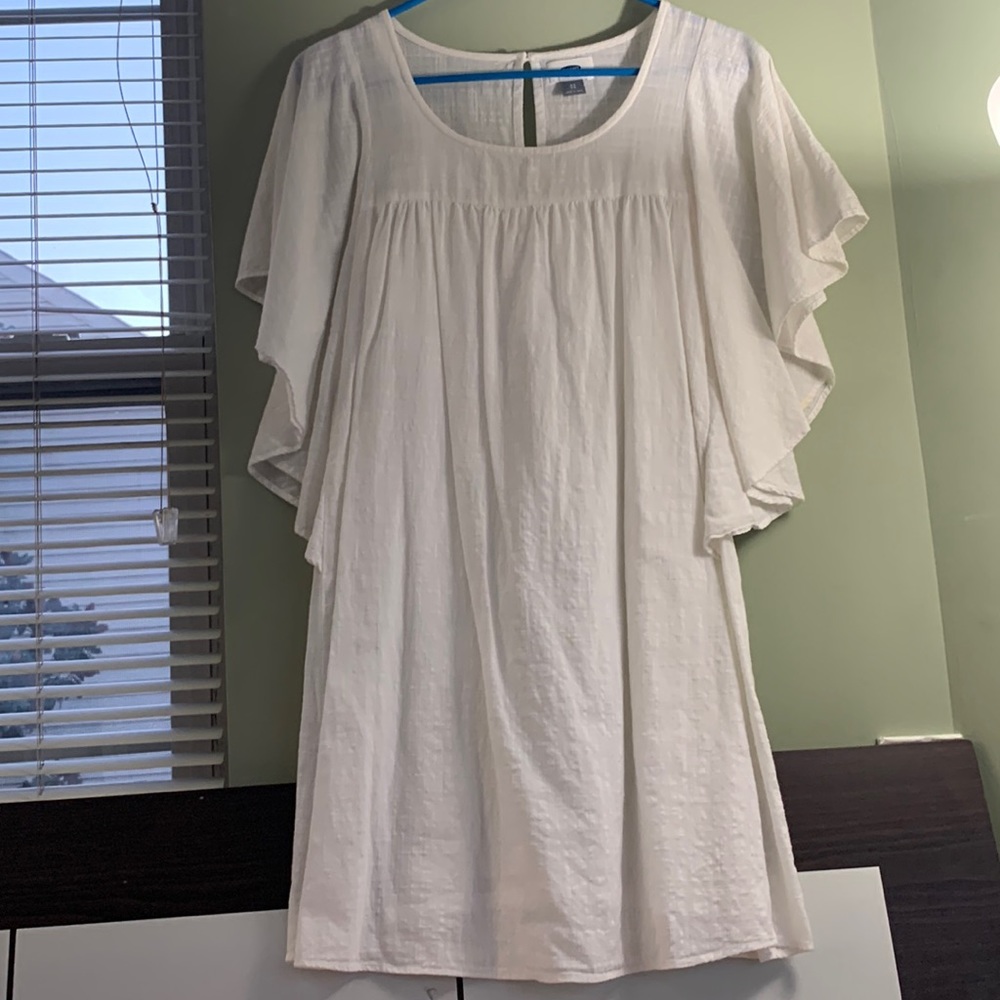 White linen dress